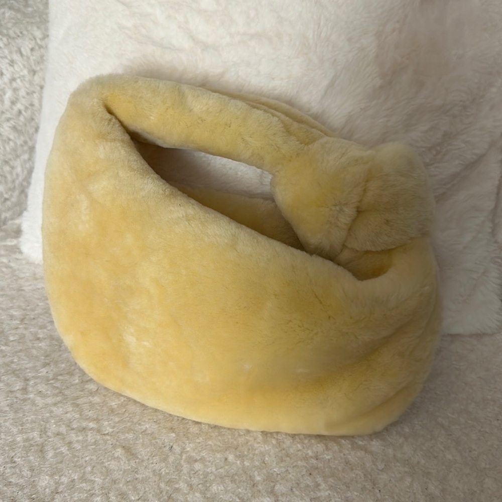 Yellow Fur Purse